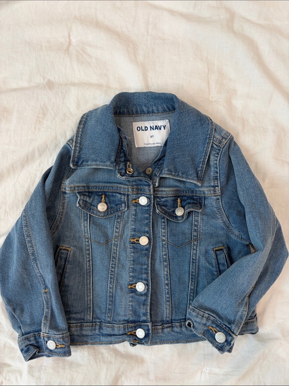 Old Navy Blue Kids Denim Jacket with Button Front